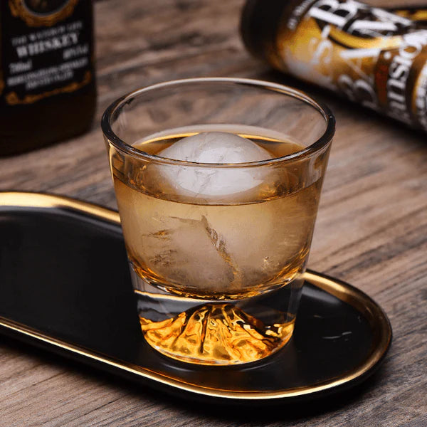 Chamvin Mount Fuji Edo Kiriko Whisky Glass Set with Wooden Box