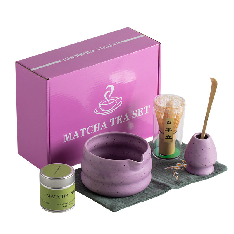 Japanese Matcha Tea Set with Matcha (Pink)