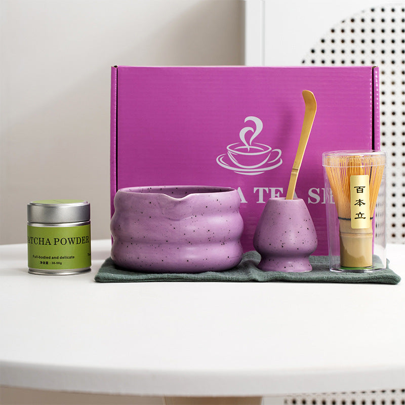 Japanese Matcha Tea Set with Matcha (Pink)