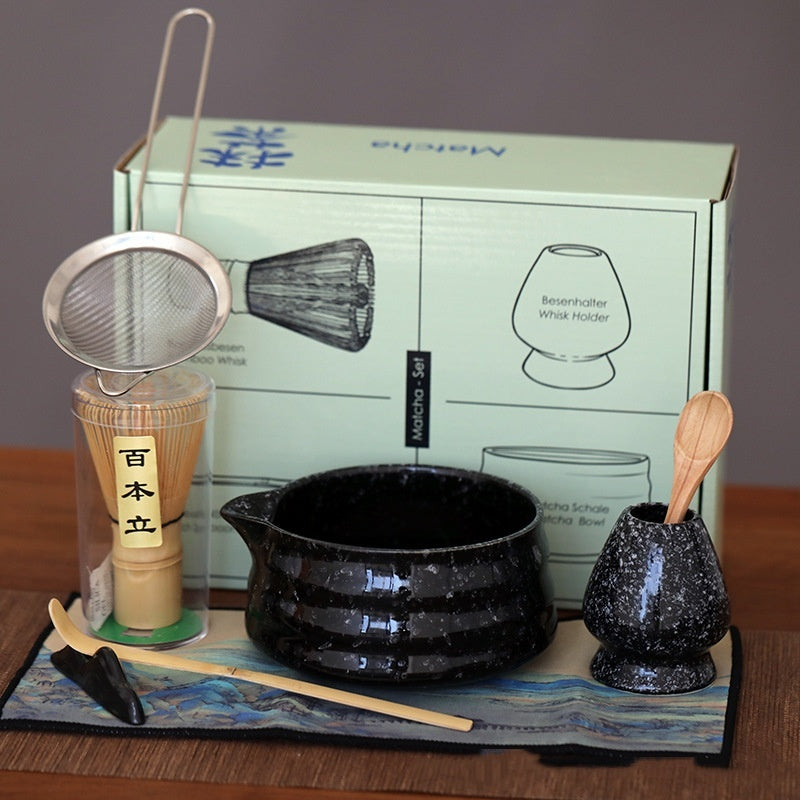 Household Portable Ceramic Matcha Bowl Tea Set Suit