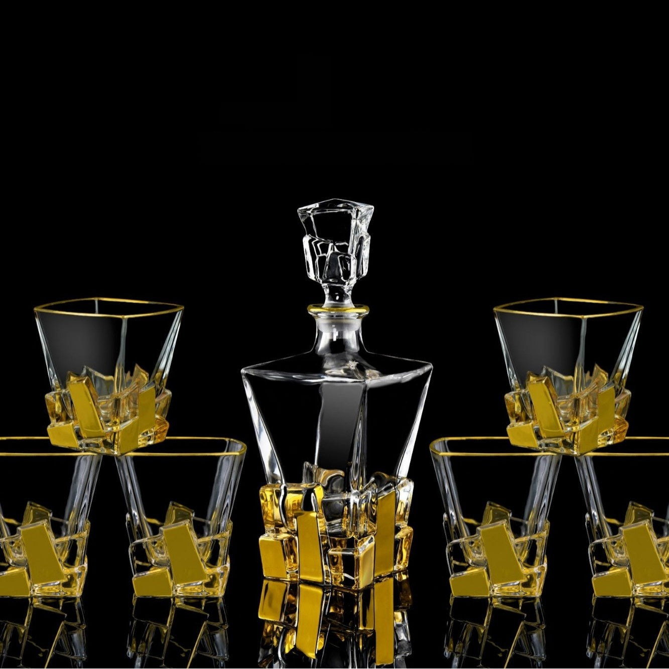 Glass Bottle Wine Glass Household Whiskey Shot Glass Shot Glass Wine Set Suit