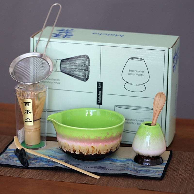 Household Portable Ceramic Matcha Bowl Tea Set Suit