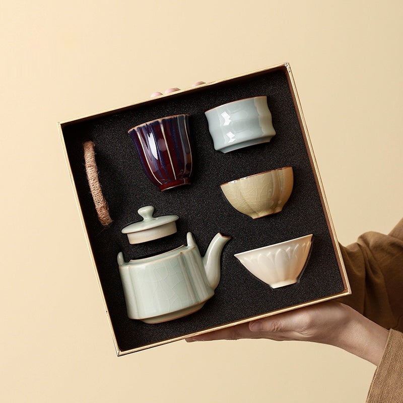 Five Famous Kiln Tea Set Suit