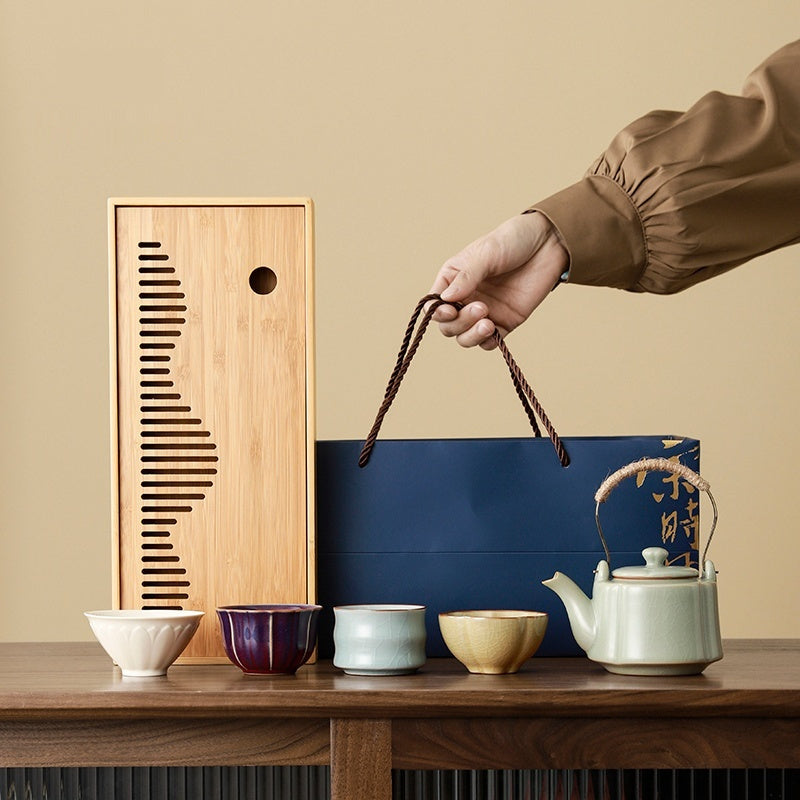 Five Famous Kiln Tea Set Suit