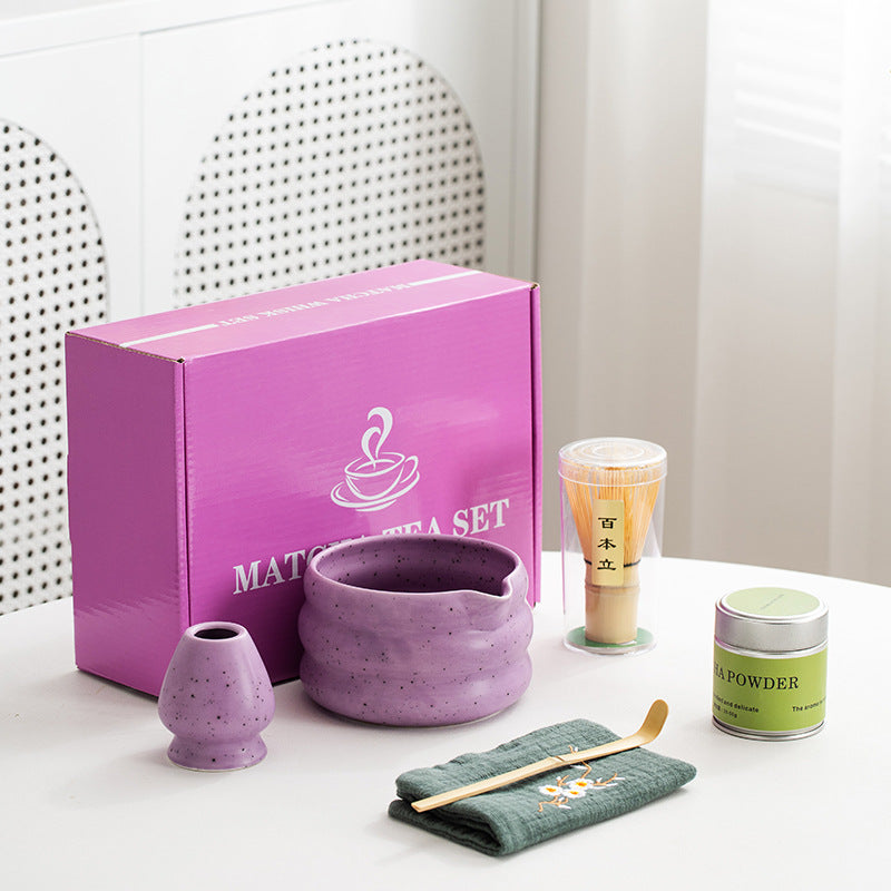 Japanese Matcha Tea Set with Matcha (Pink)