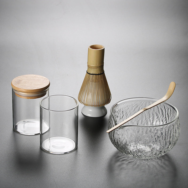 5-piece Matcha Transparent Glass Set Whisky Brewing Tool