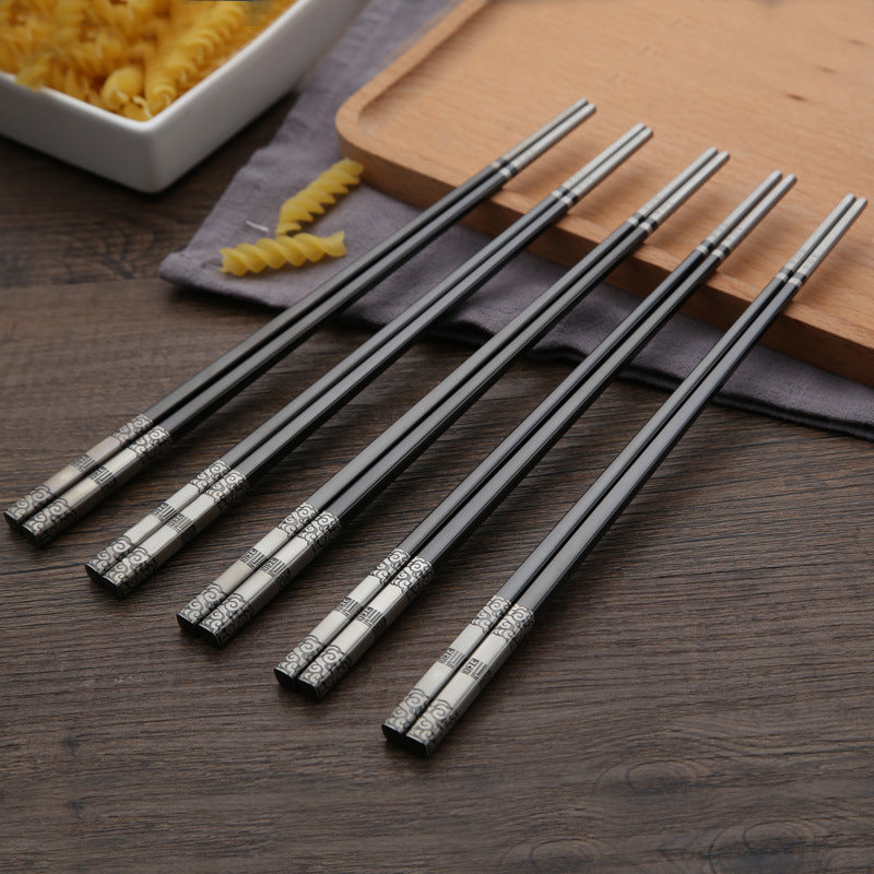 304 Stainless Steel Chopsticks Set Of 3 - Luxury Japanese Reusable Chopsticks