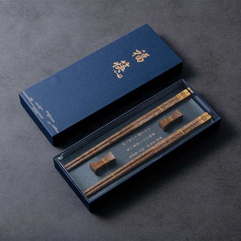 High Quality Premium Natural Red SandalWood Chopsticks Gift Box