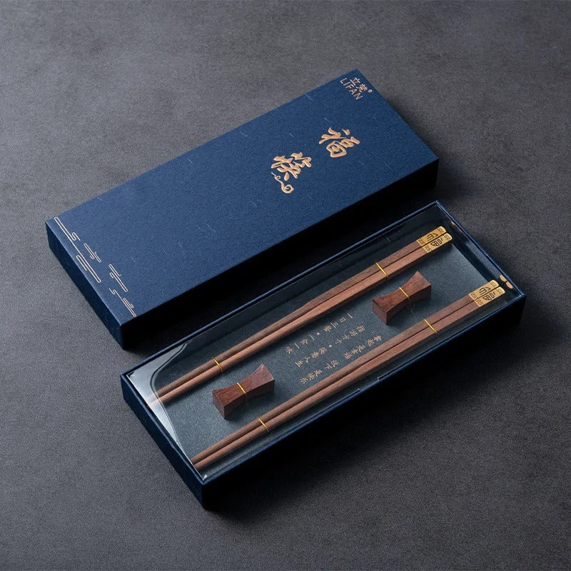 High Quality Premium Natural Red SandalWood Chopsticks Gift Box