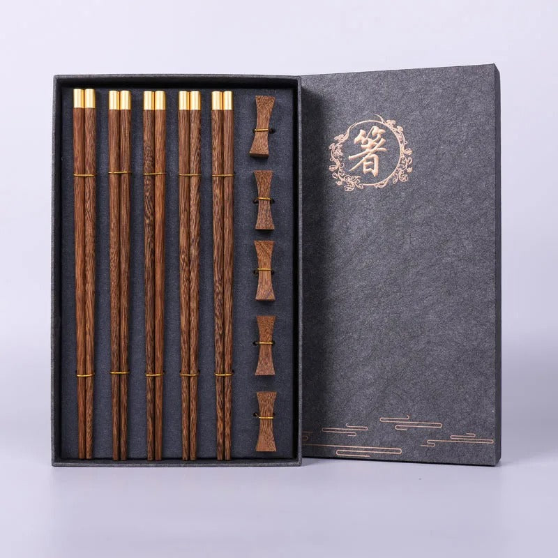 High Quality Premium Natural Red SandalWood Chopsticks Gift Box