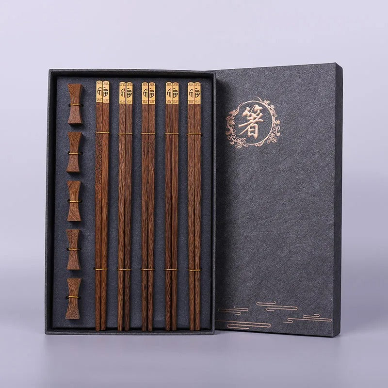 High Quality Premium Natural Red SandalWood Chopsticks Gift Box