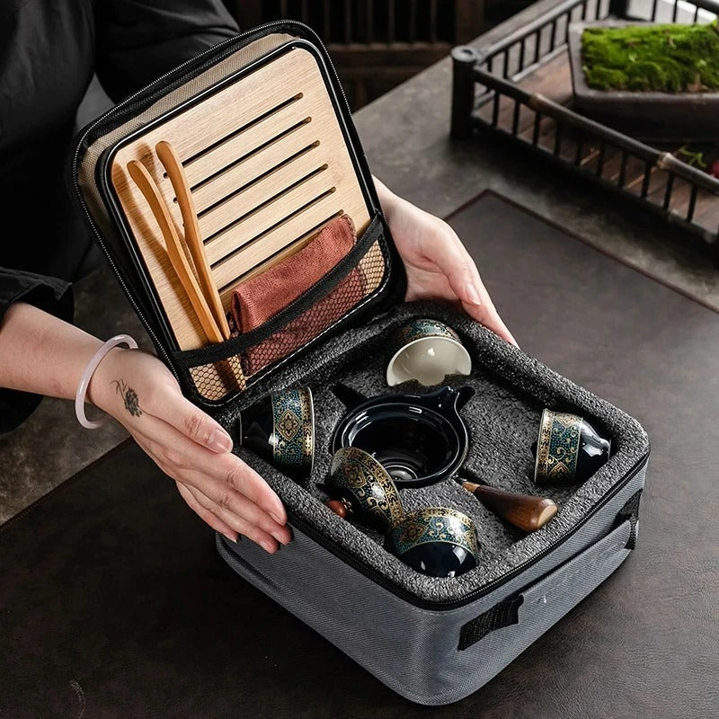 Portable Porcelain Chinese Gongfu Tea Set