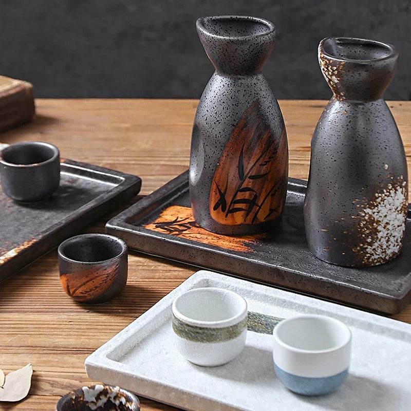 Vintage Japanese Sake Set Ceramic