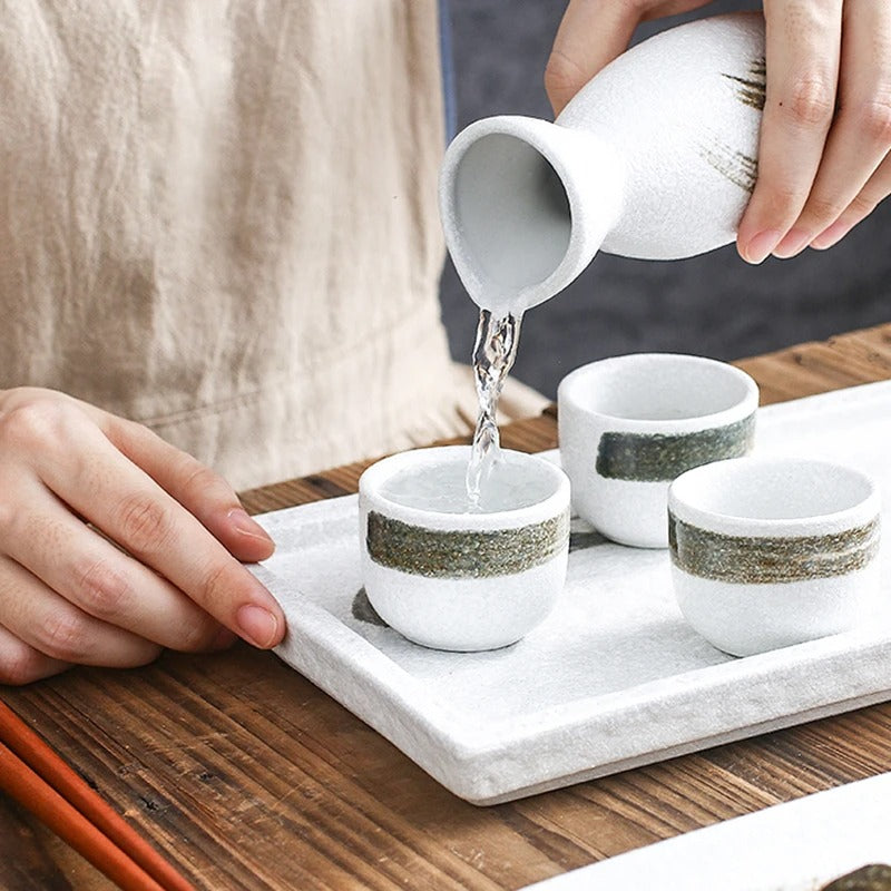 Vintage Japanese Sake Set Ceramic