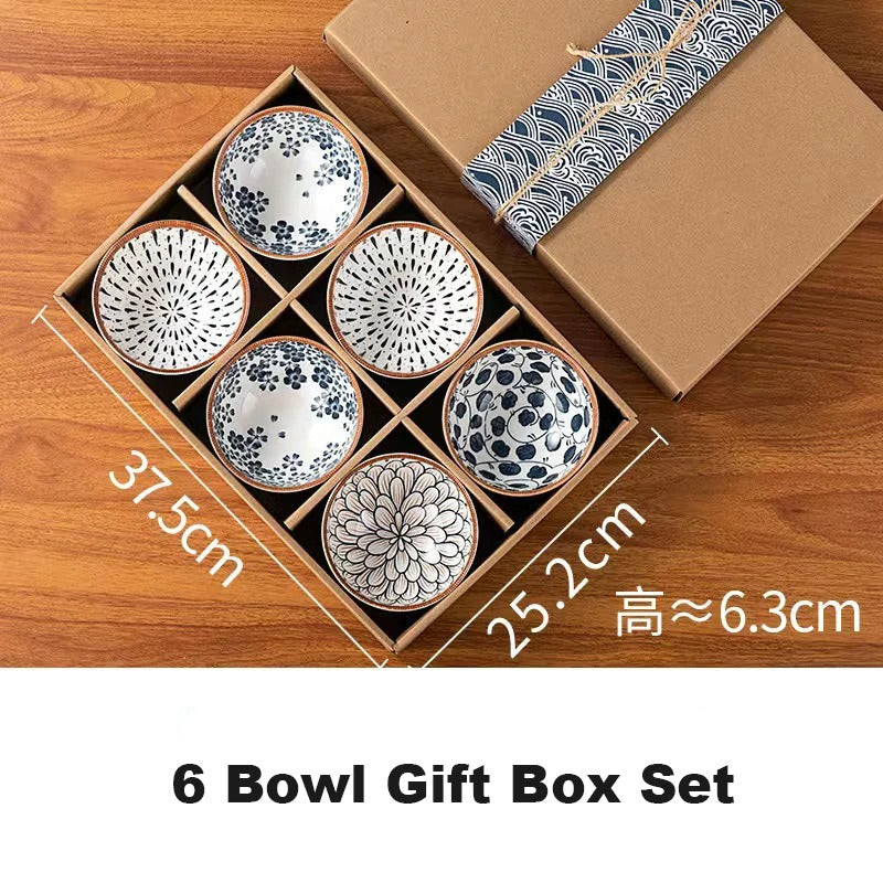 Ceramic Bowls Japanese Style Gift box