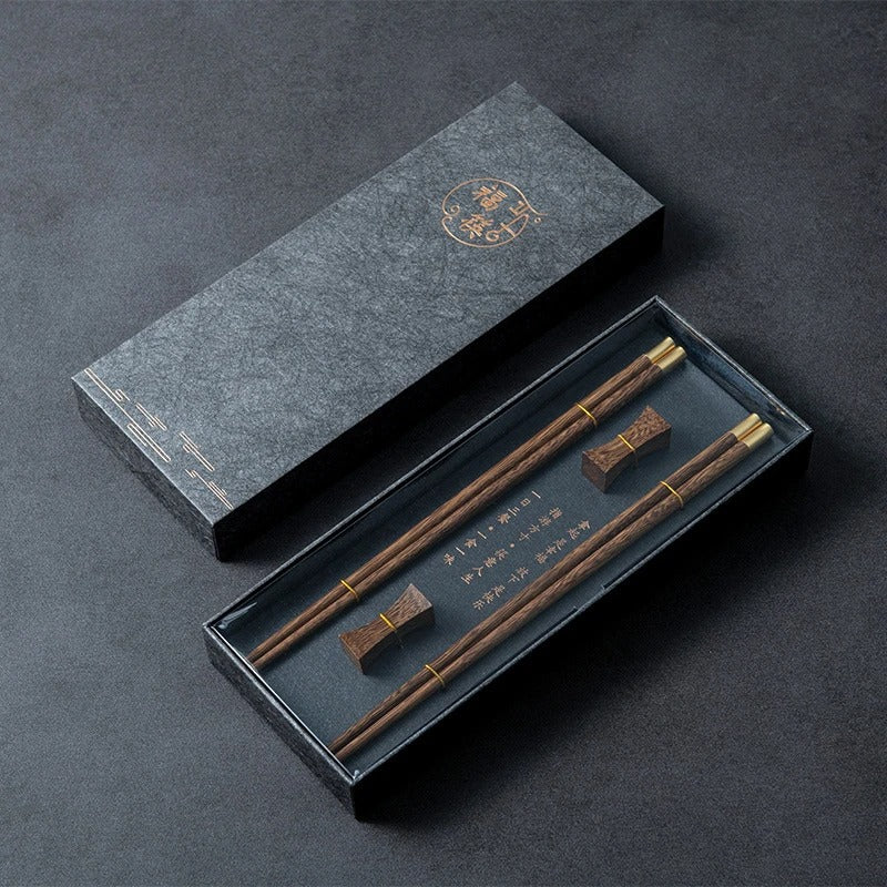 High Quality Premium Natural Red SandalWood Chopsticks Gift Box