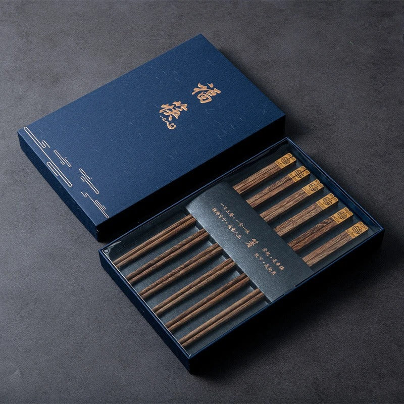 High Quality Premium Natural Red SandalWood Chopsticks Gift Box