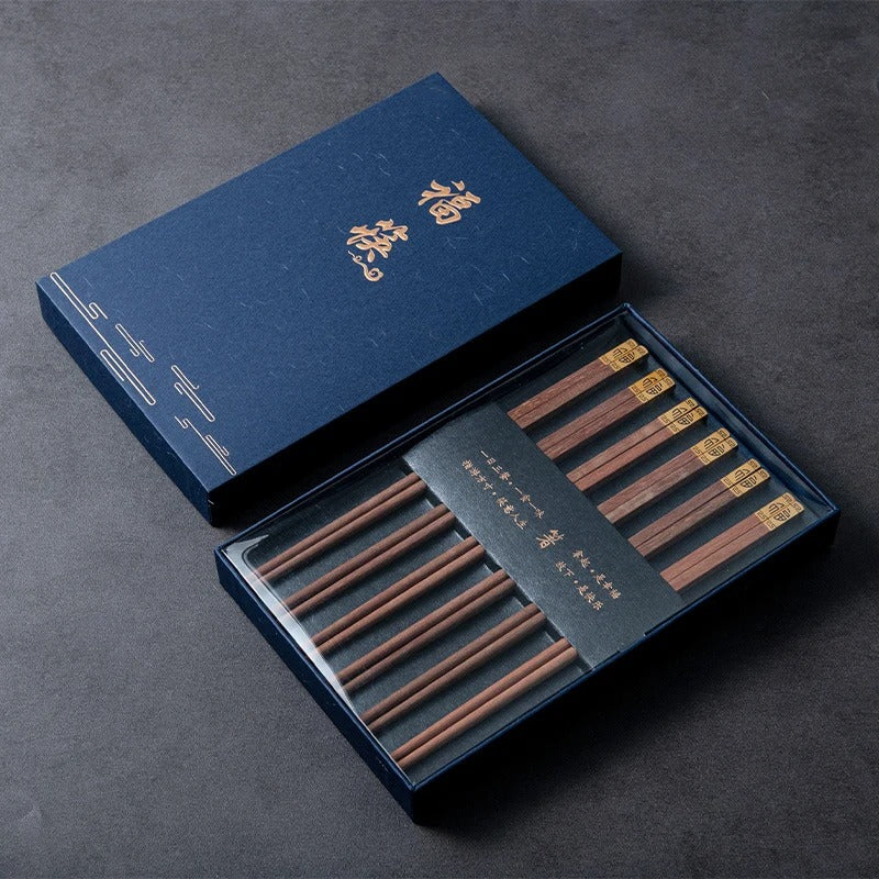 High Quality Premium Natural Red SandalWood Chopsticks Gift Box