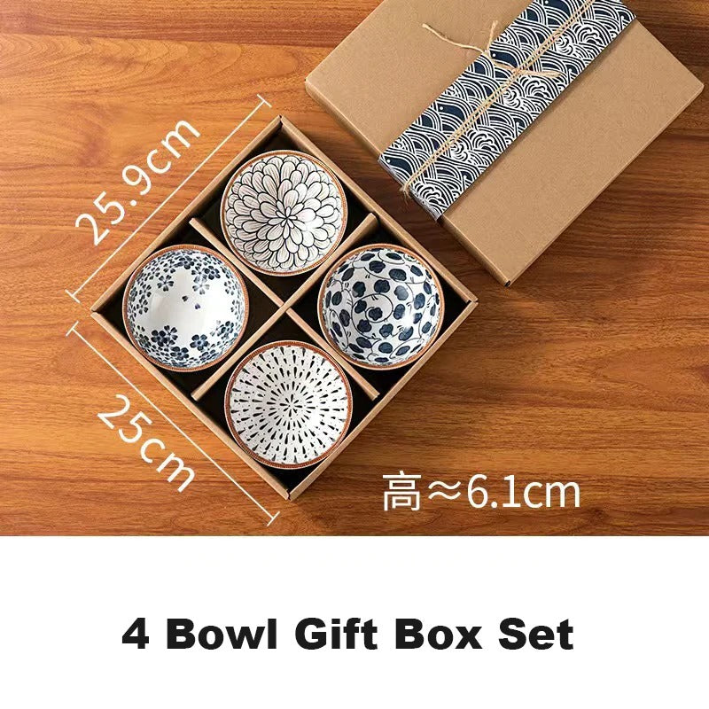 Ceramic Bowls Japanese Style Gift box