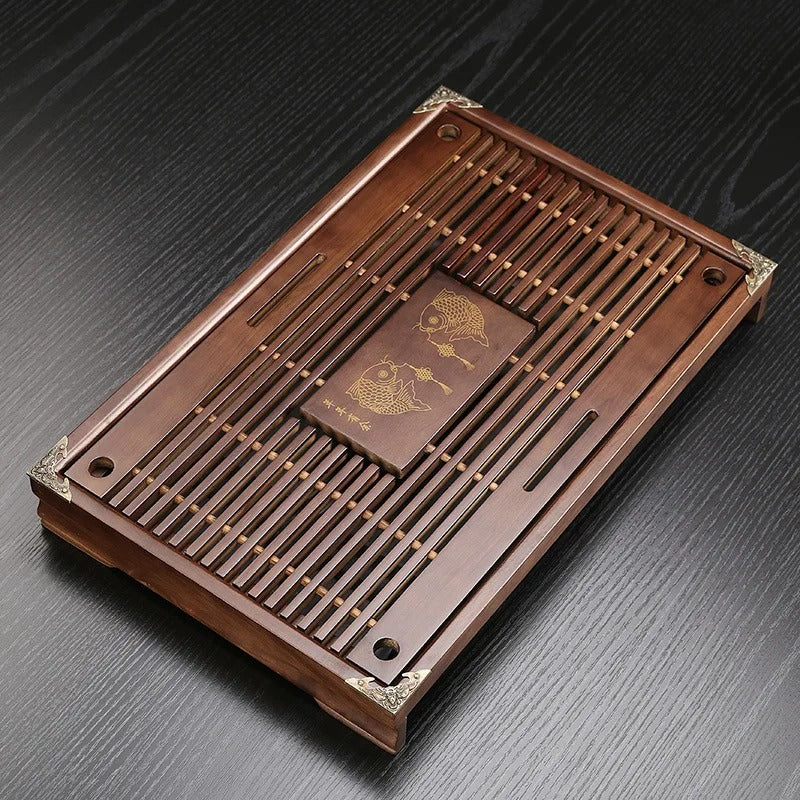 Solid Wood Tea Tray KungFu Tea Set Drawer