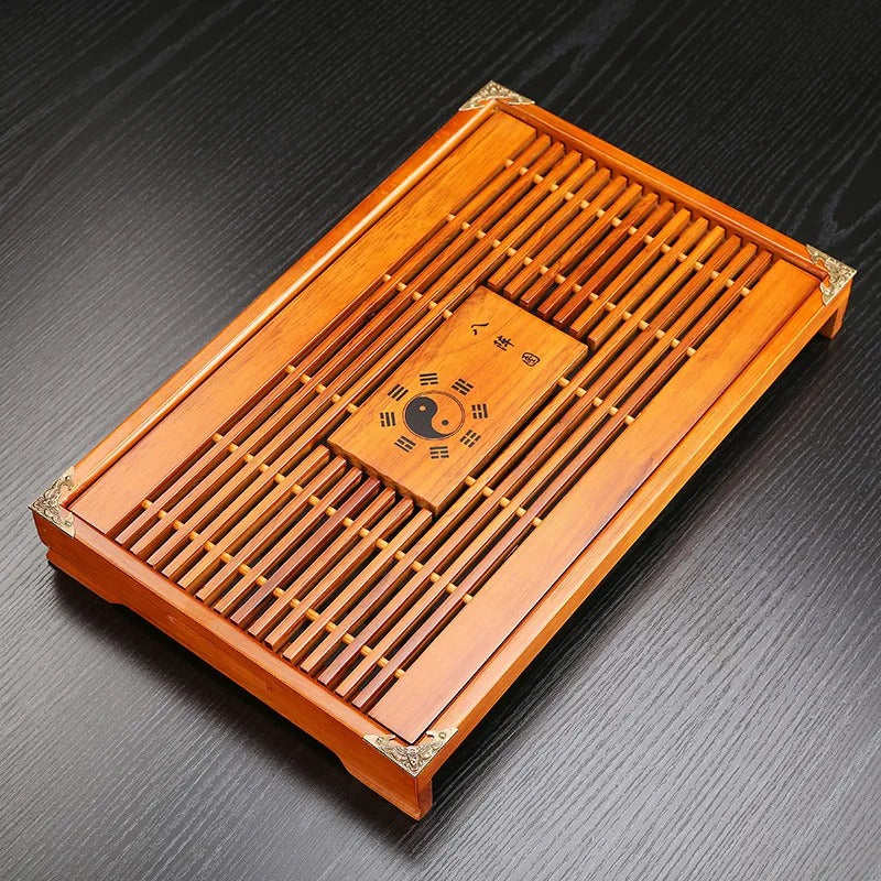 Solid Wood Tea Tray KungFu Tea Set Drawer