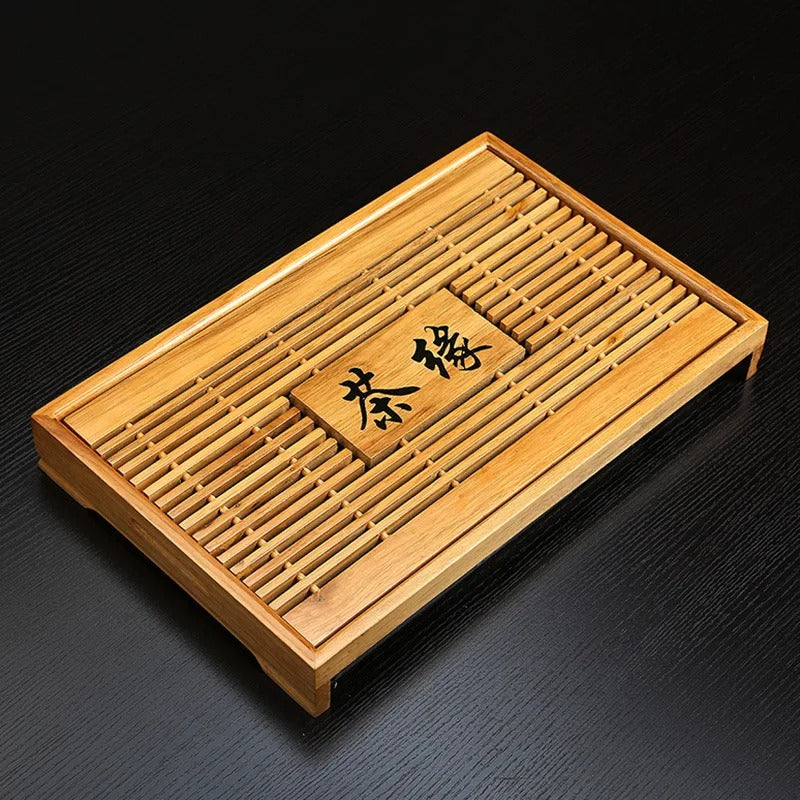 Solid Wood Tea Tray KungFu Tea Set Drawer