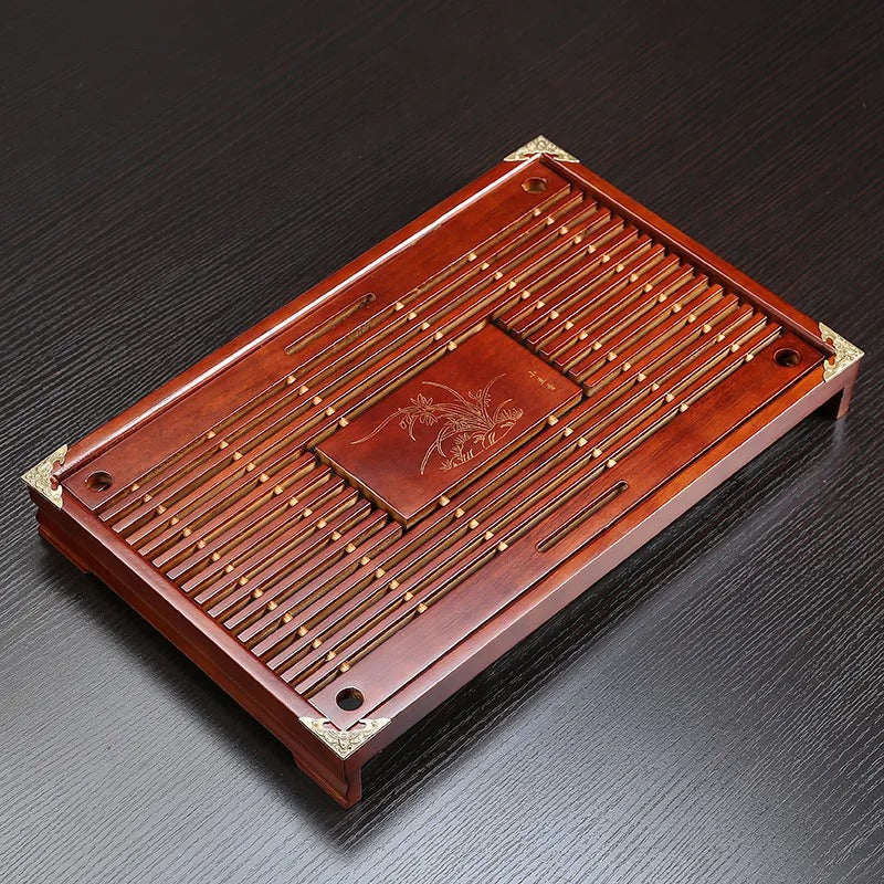 Solid Wood Tea Tray KungFu Tea Set Drawer